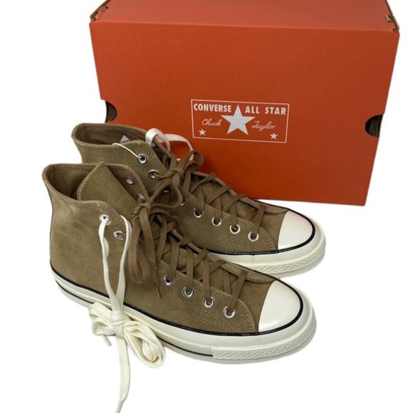 Converse Chuck 70 High Top Suede Sneakers Sand Dune Casual Size Women's A01457C - Picture 6 of 9